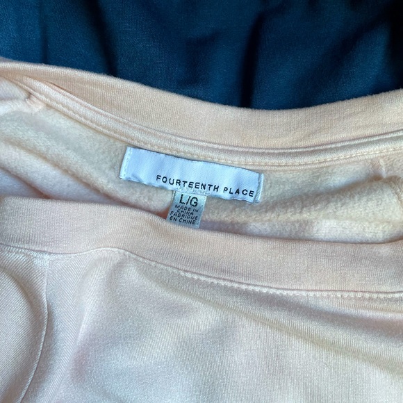 Maternity Balloon Sleeve Ombré Blue White Pink Sweatshirt - Picture 8 of 11